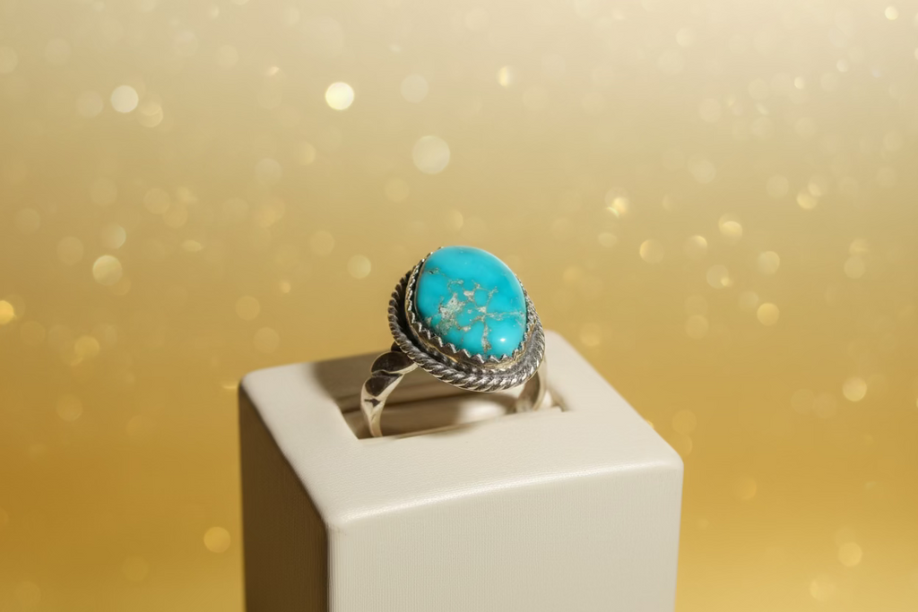 Green Terquoise Sterling Silver Ring