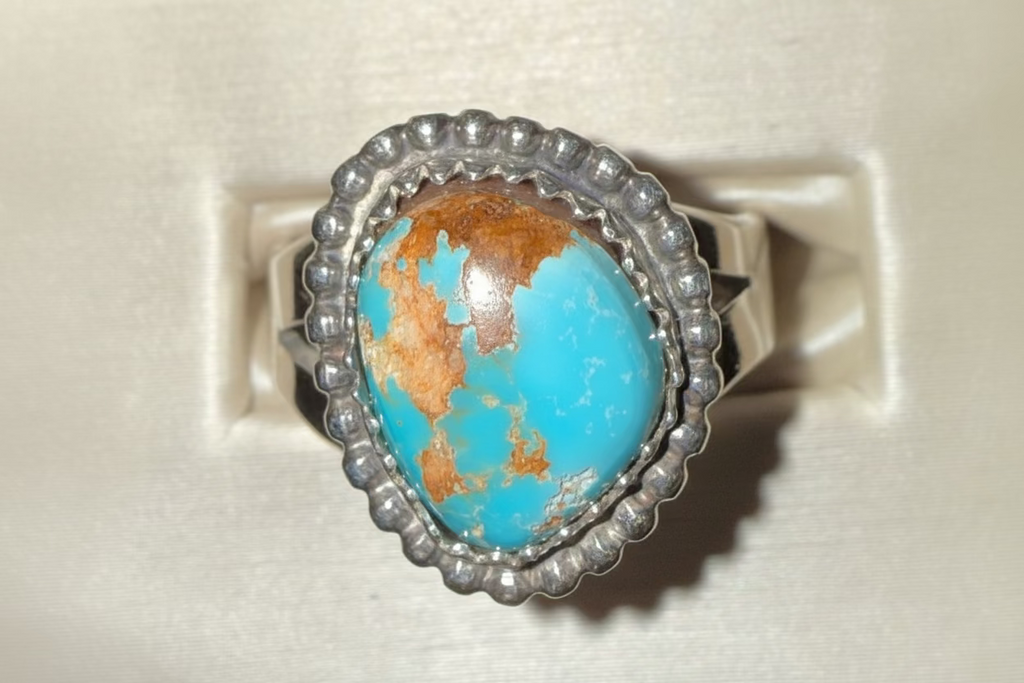 Turquoise Sterling Silver Ring – Size 8