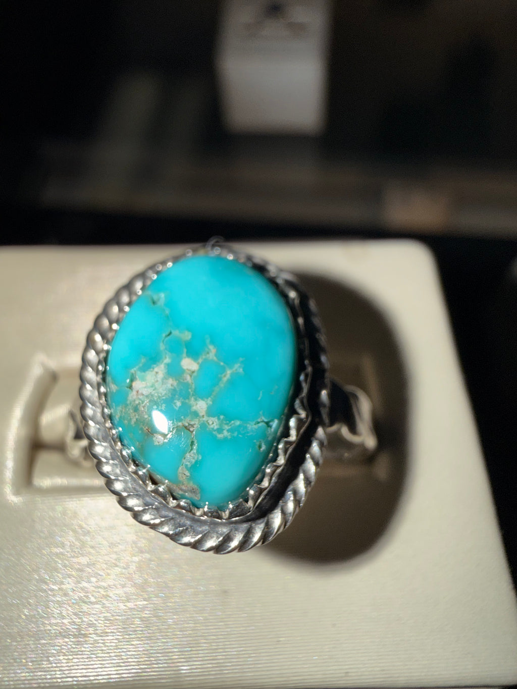 Green Terquoise Sterling Silver Ring
