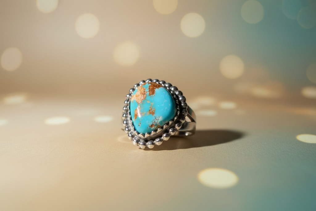 Turquoise Sterling Silver Ring – Size 8